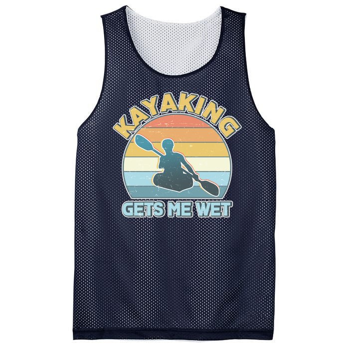 Vintage Funny Kayaking Get Me Wet Mesh Reversible Basketball Jersey Tank