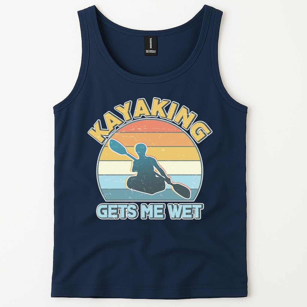 Vintage Funny Kayaking Get Me Wet Tank Top
