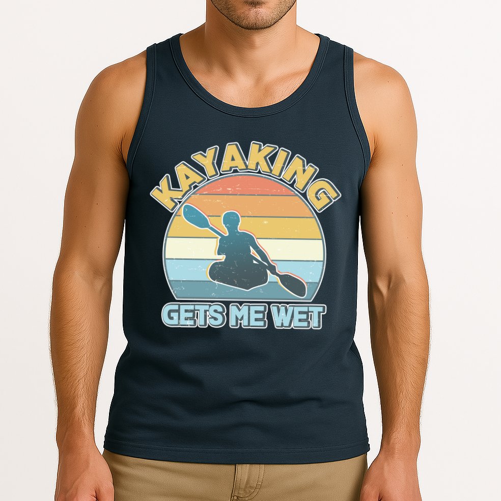Vintage Funny Kayaking Get Me Wet Tank Top