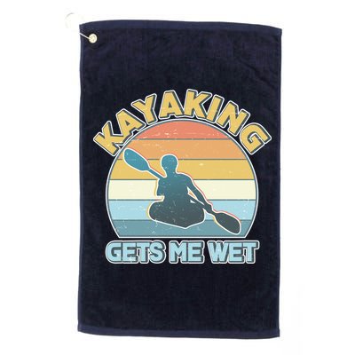 Vintage Funny Kayaking Get Me Wet Golf Towel