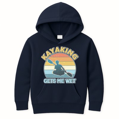 Vintage Funny Kayaking Get Me Wet Kids Hoodie