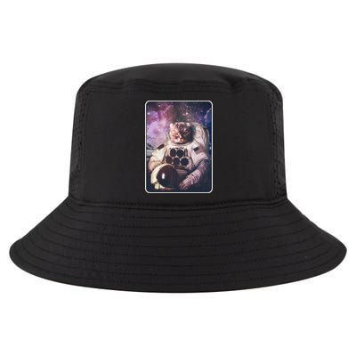 Vintage Galaxy Space Astronaut Cat Cool Comfort Performance Bucket Hat