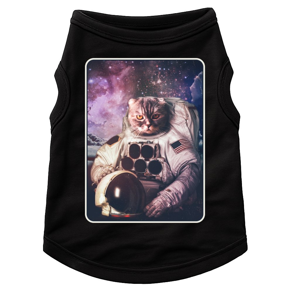 Vintage Galaxy Space Astronaut Cat Doggie Tank