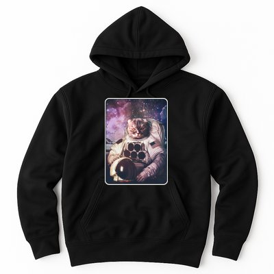 Vintage Galaxy Space Astronaut Cat Hoodie