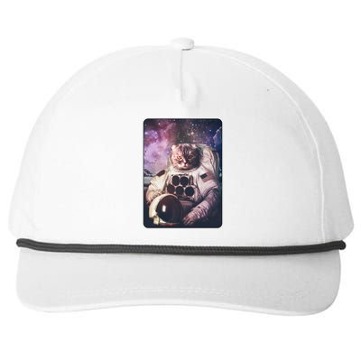 Vintage Galaxy Space Astronaut Cat Snapback Five-Panel Rope Hat