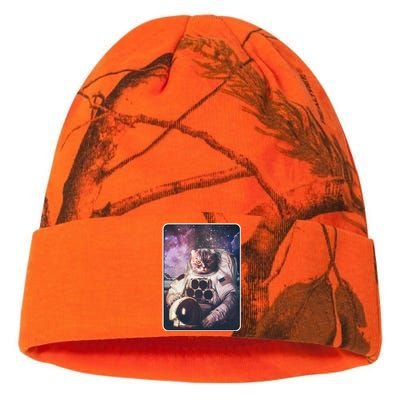 Vintage Galaxy Space Astronaut Cat Kati Licensed 12" Camo Beanie