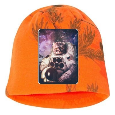 Vintage Galaxy Space Astronaut Cat Kati - Camo Knit Beanie