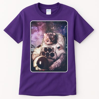 Vintage Galaxy Space Astronaut Cat Tall T-Shirt