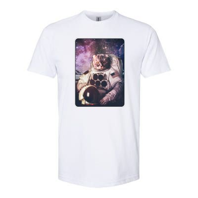 Vintage Galaxy Space Astronaut Cat Softstyle® CVC T-Shirt