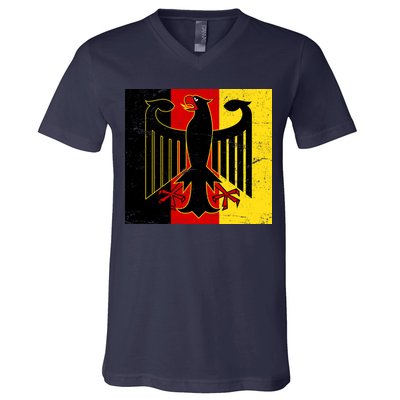 Vintage German Eagle Emblem Flag V-Neck T-Shirt