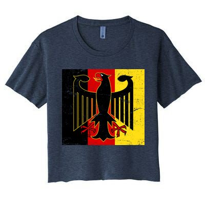 Vintage German Eagle Emblem Flag Crop Top