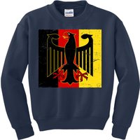 Vintage German Eagle Emblem Flag Kids Sweatshirt