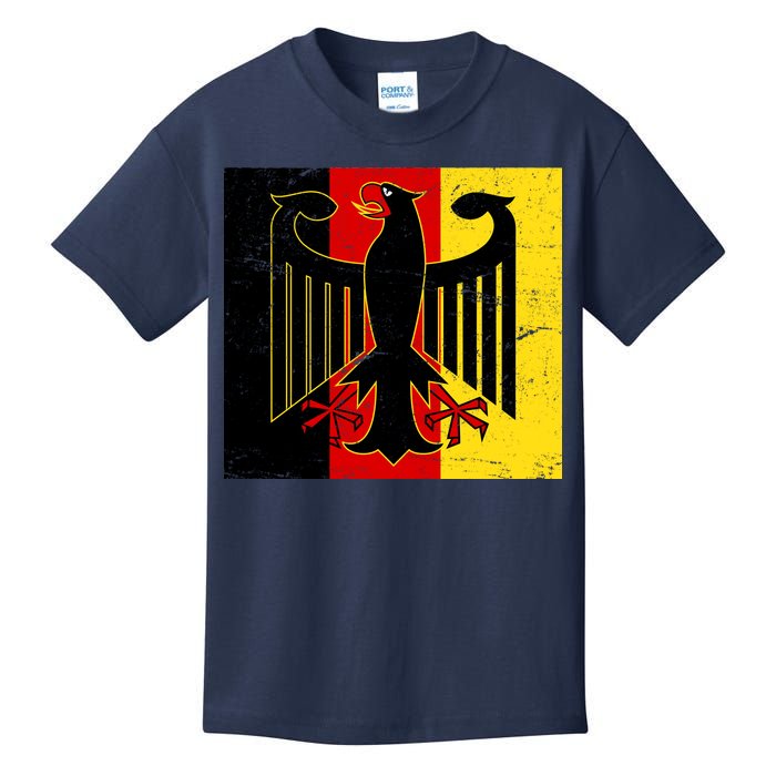 Vintage German Eagle Emblem Flag Kids T-Shirt