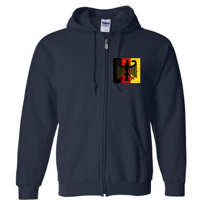 Vintage German Eagle Emblem Flag Full Zip Hoodie