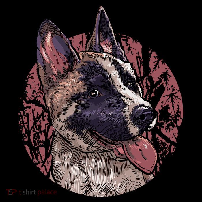 Vintage German Shepherd Baby Bodysuit