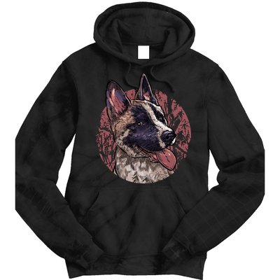 Vintage German Shepherd Tie Dye Hoodie