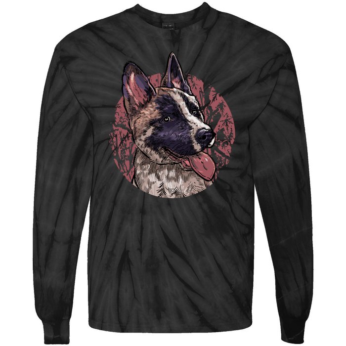 Vintage German Shepherd Tie-Dye Long Sleeve Shirt