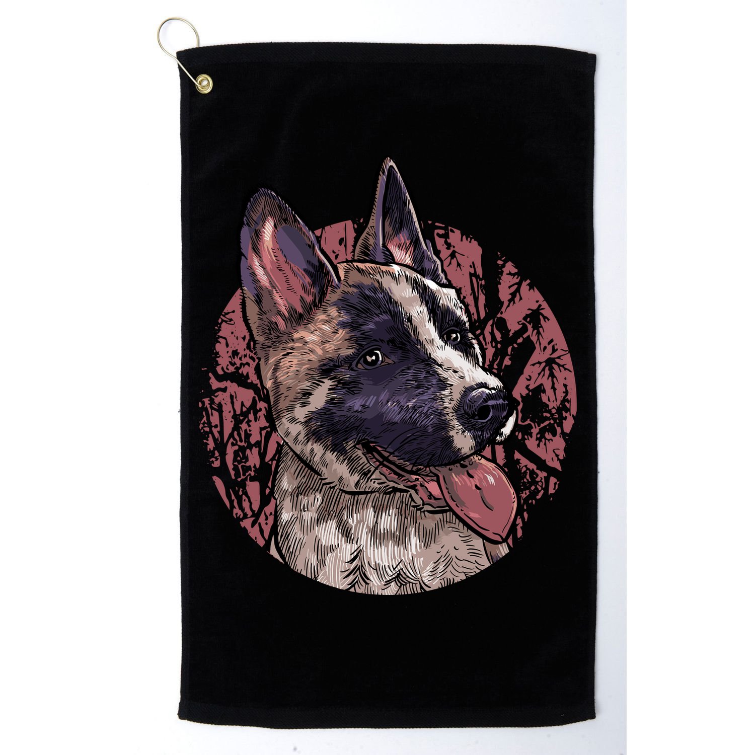 Vintage German Shepherd Golf Towel