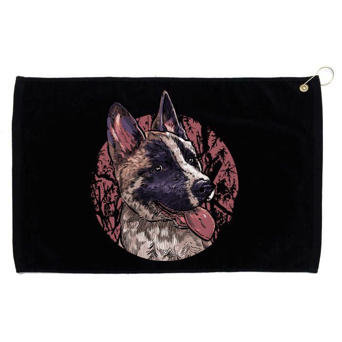 Vintage German Shepherd Grommeted Golf Towel