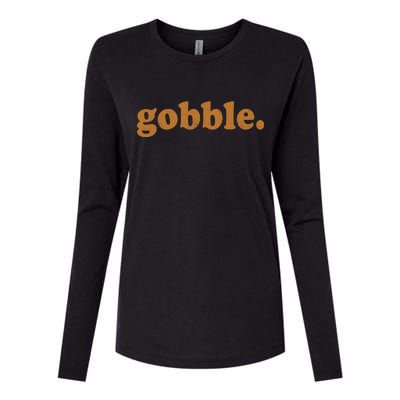 Vintage Gobble Logo Womens Cotton Relaxed Long Sleeve T-Shirt