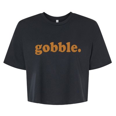 Vintage Gobble Logo Bella+Canvas Jersey Crop Tee