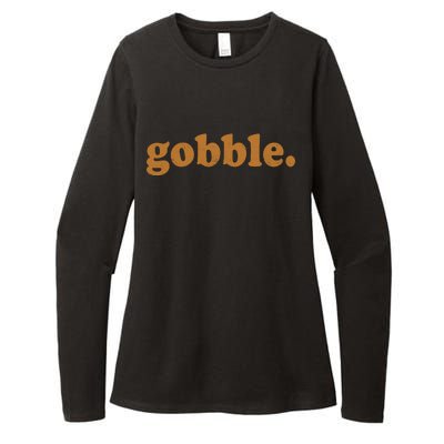 Vintage Gobble Logo Womens CVC Long Sleeve Shirt