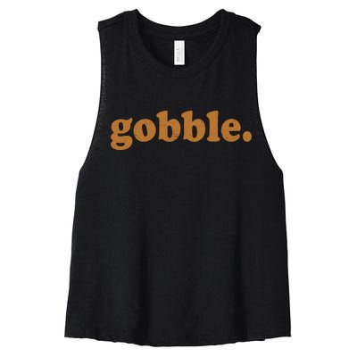 Vintage Gobble Logo Women's Racerback Cropped Tank