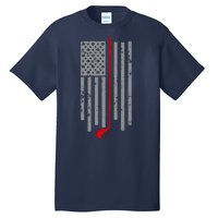 Vintage Golf American Flag USA Tall T-Shirt