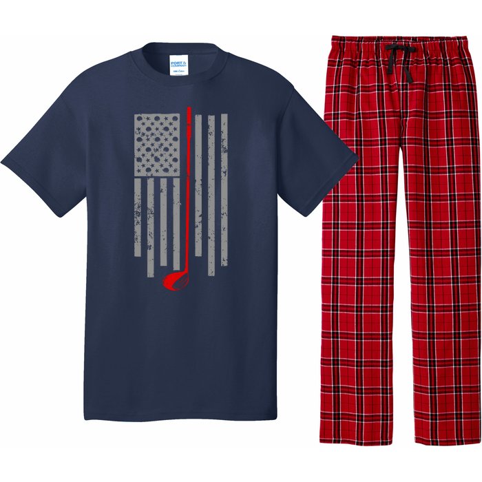 Vintage Golf American Flag USA Pajama Set