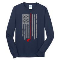 Vintage Golf American Flag USA Tall Long Sleeve T-Shirt