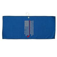 Vintage Golf American Flag USA Large Microfiber Waffle Golf Towel