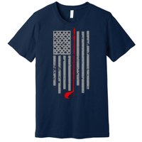 Vintage Golf American Flag USA Premium T-Shirt