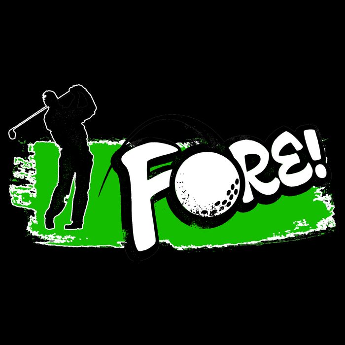 Vintage Golfer Swinging and Saying Fore Mug