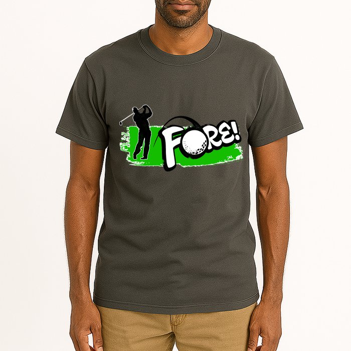Vintage Golfer Swinging and Saying Fore Tall T-Shirt