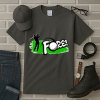 Vintage Golfer Swinging and Saying Fore Tall T-Shirt