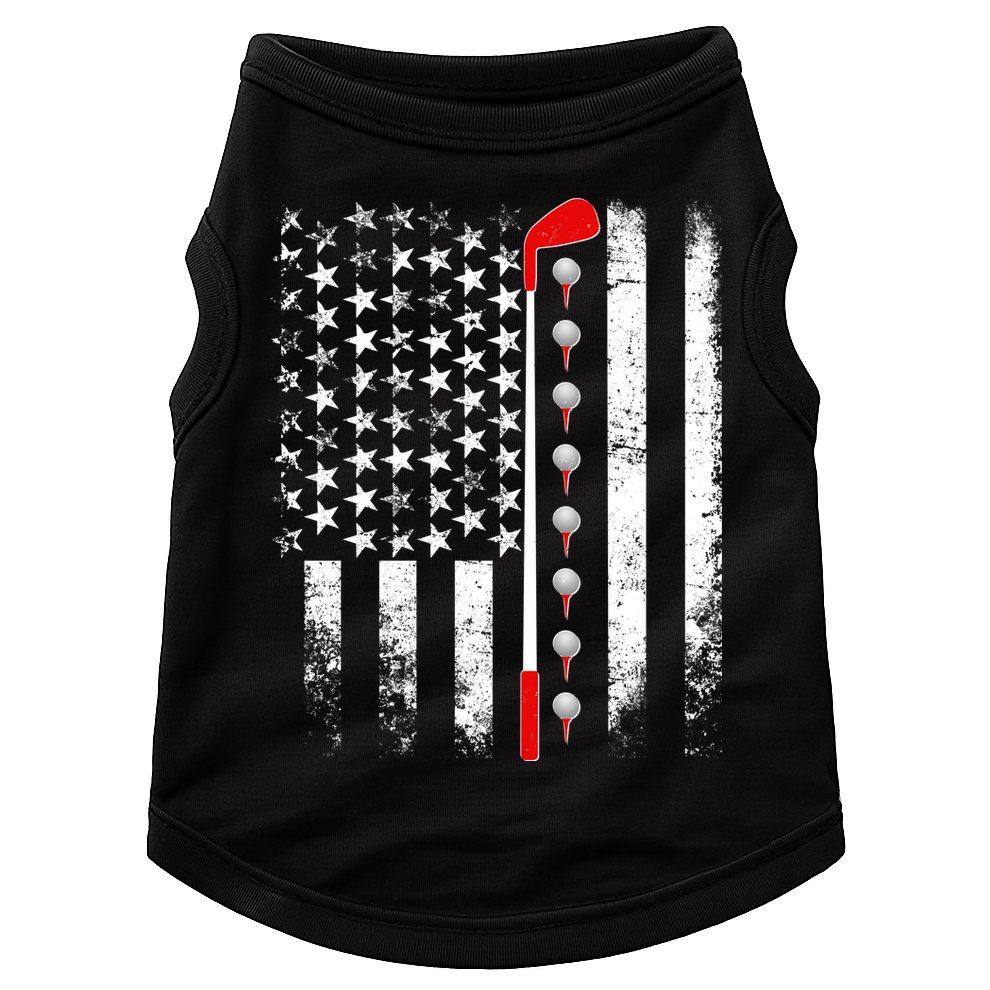 Vintage Golfing American Flag Golf Club Doggie Tank