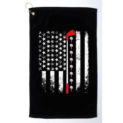 Vintage Golfing American Flag Golf Club Platinum Collection Golf Towel