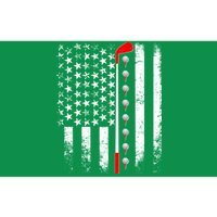 Vintage Golfing American Flag Golf Club Bumper Sticker