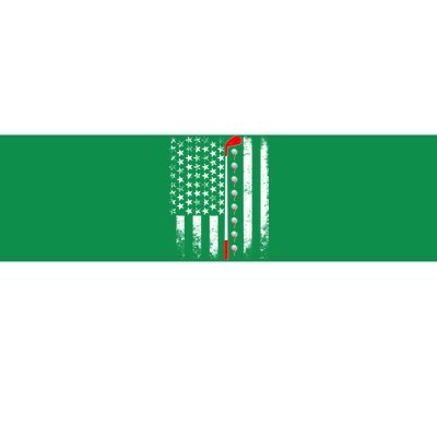 Vintage Golfing American Flag Golf Club Bumper Sticker