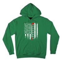 Vintage Golfing American Flag Golf Club Tall Hoodie