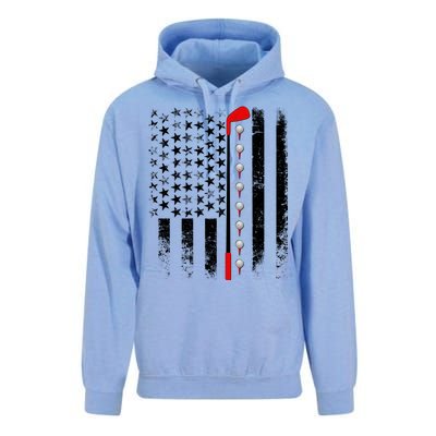 Vintage Golfing American Flag Golf Club Unisex Surf Hoodie