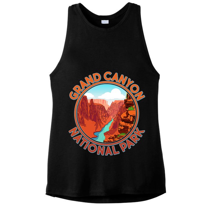 Vintage Grand Canyon National Park  Ladies PosiCharge Tri-Blend Wicking Tank