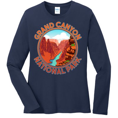 Vintage Grand Canyon National Park  Ladies Long Sleeve Shirt