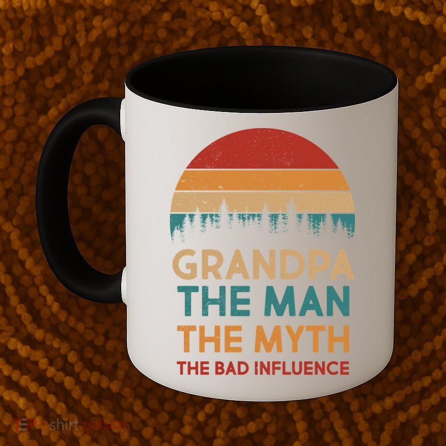 Vintage Grandpa Man Myth The Bad Influence Mug