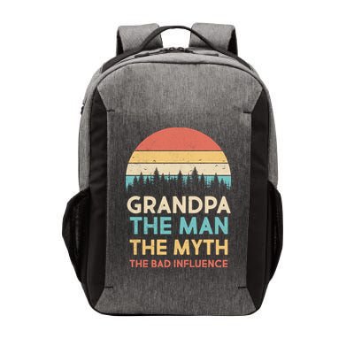 Vintage Grandpa Man Myth The Bad Influence Vector Backpack