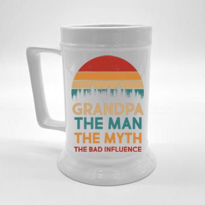 Vintage Grandpa Man Myth The Bad Influence Beer Stein