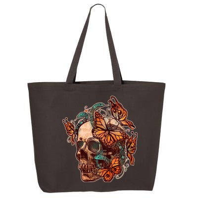 Vintage Graphic Skull Snakes And Butterflies  25L Jumbo Tote