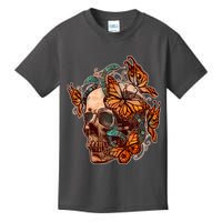 Vintage Graphic Skull Snakes And Butterflies  Kids T-Shirt