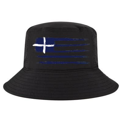 Vintage Greece Flag Cool Comfort Performance Bucket Hat