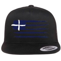 Vintage Greece Flag Flatbill Hat